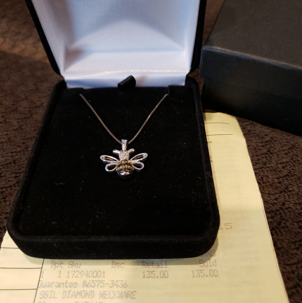 KAY Jewelers diamond bumblebee necklace
